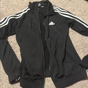 Adidas Black track zipper jacket size XS